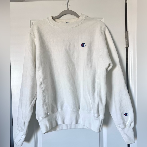 Champion Female, Male, Unisex White Crewneck - Picture 1 of 9